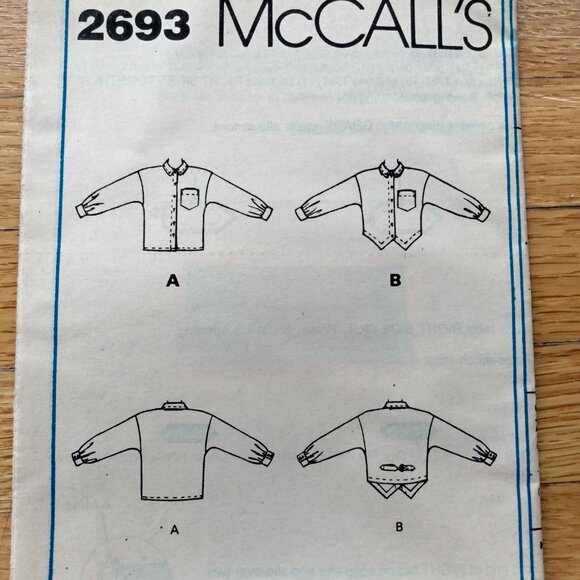Vintage 80s Blouse Sewing Pattern Size 10-14 Shari Belafonte McCall's 2693 UNCUT - Picture 10 of 10
